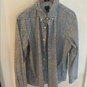 J. Crew Blue and White Patterned shirt
